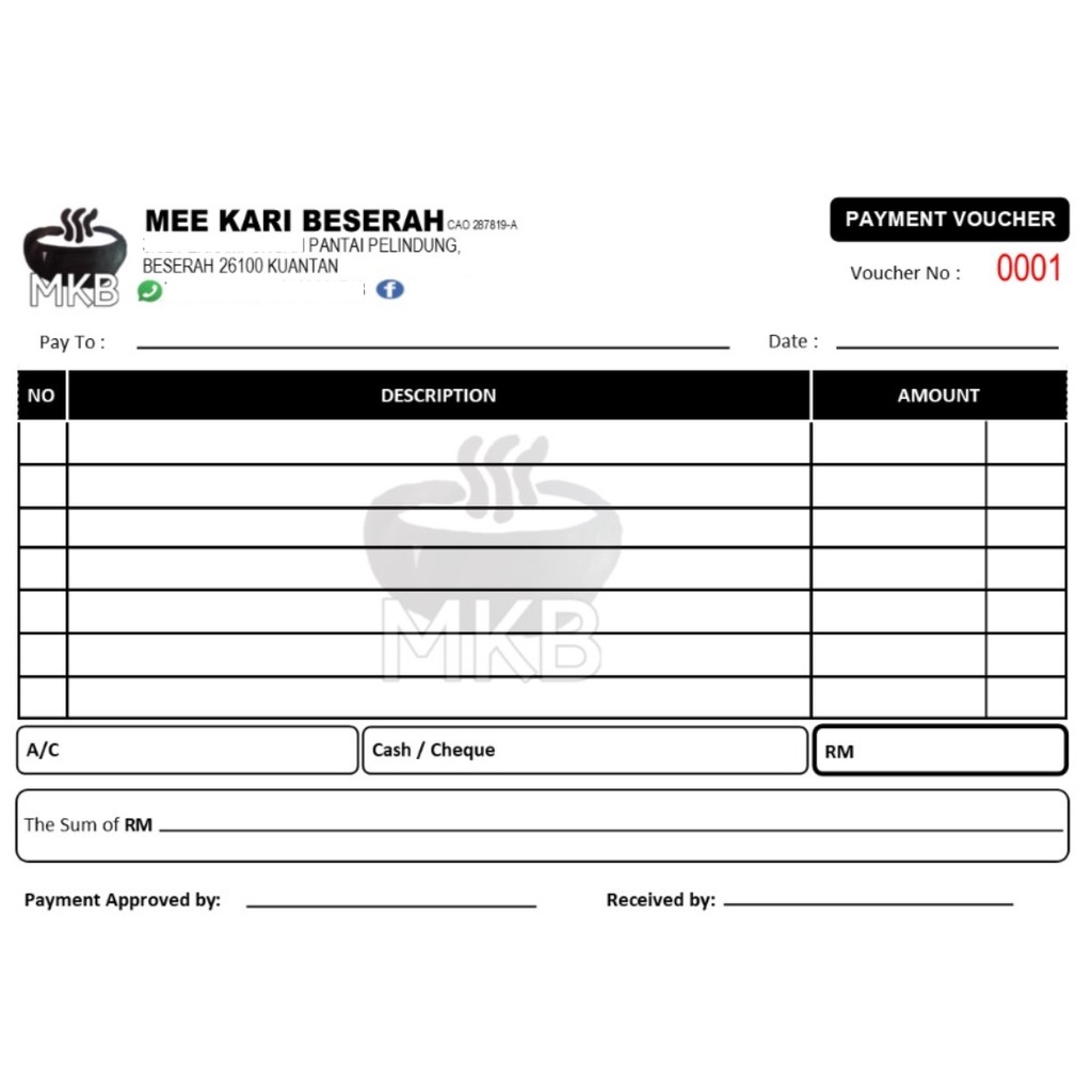 RESIT PAYMENT SALARY VOUCHER BILL BOOK BERWARNA 2PLY Shopee Malaysia