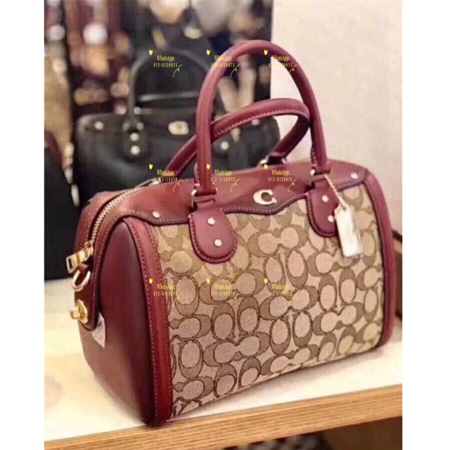 Coach Ivie Bennett Satchel in Signature Jacquard Shopee Malaysia