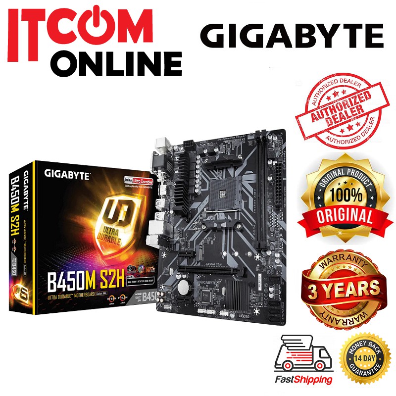 GIGABYTE B450M S2H SOCKET AM4 MOTHERBOARD Shopee Malaysia