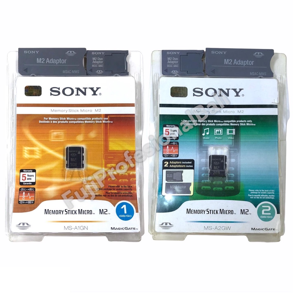 Sony MEMORY STICK MICRO M2 BONUS Adapter MEMORY STICK PRO DUO DIGICAM