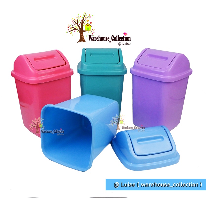 Exsoft PASTEL Color 5l Trash Can/ MINI DUSTBIN SWING Lid/Square Trash