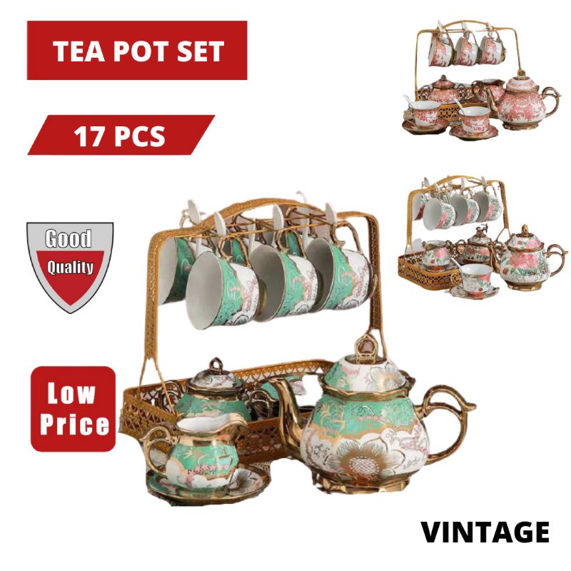 Set Teko Seramik Cantik Set Teapot Raya Ceramic Teapot | Shopee Malaysia