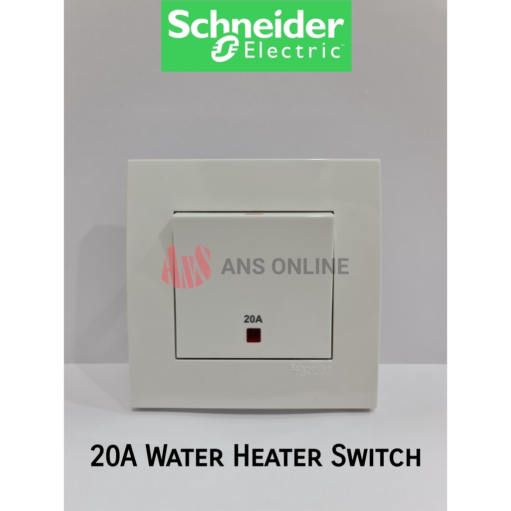 Schneider C-vivace 20A Double Pole Water Heater Switch Vivace White ...