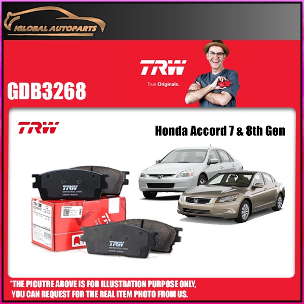 TRW Front Brake Pad for Honda Accord 7th, 8th Gen Year 20032012