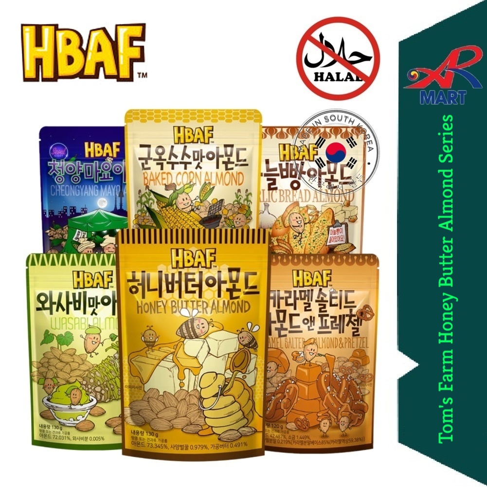 HBAF / Tom's Farm Best Selling Honey Butter Almond Series 190g Shopee
