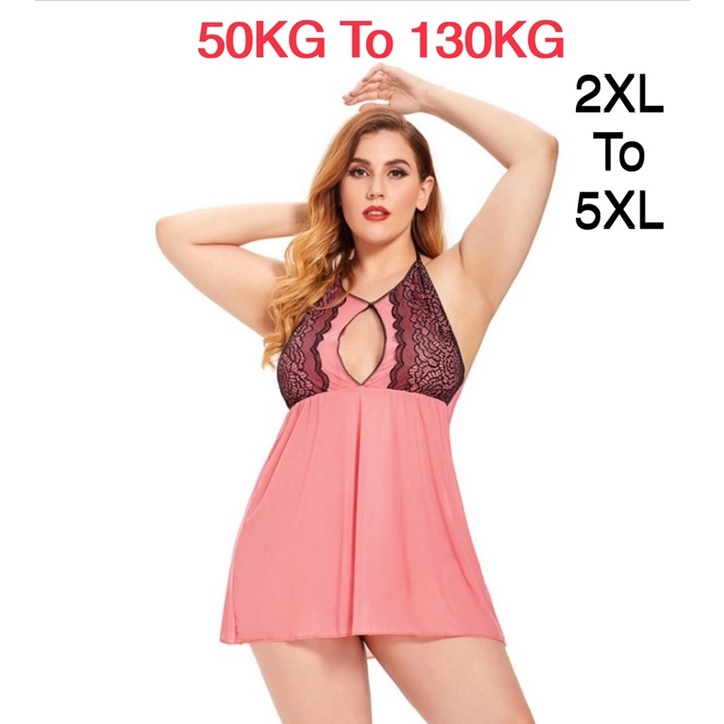 ️Plus Size Sexy Nightwear ️High Quality Plus Size Nightwear Baju Tidur