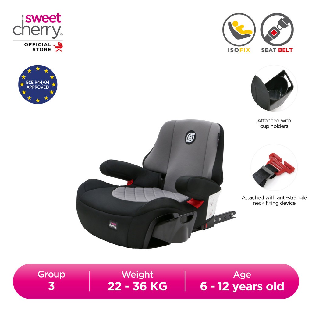 Sweet Cherry ISOFIX Forward Facing Child Booster Car Seat 6 to 12 years