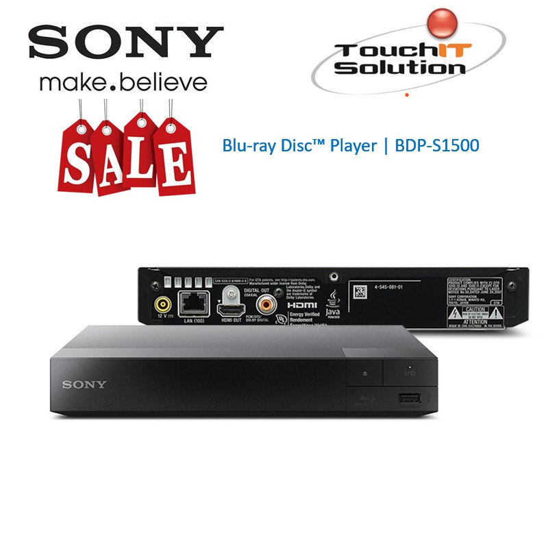 Sony BDP-S1500 Wired Streaming Blu-ray Disc Player | Shopee