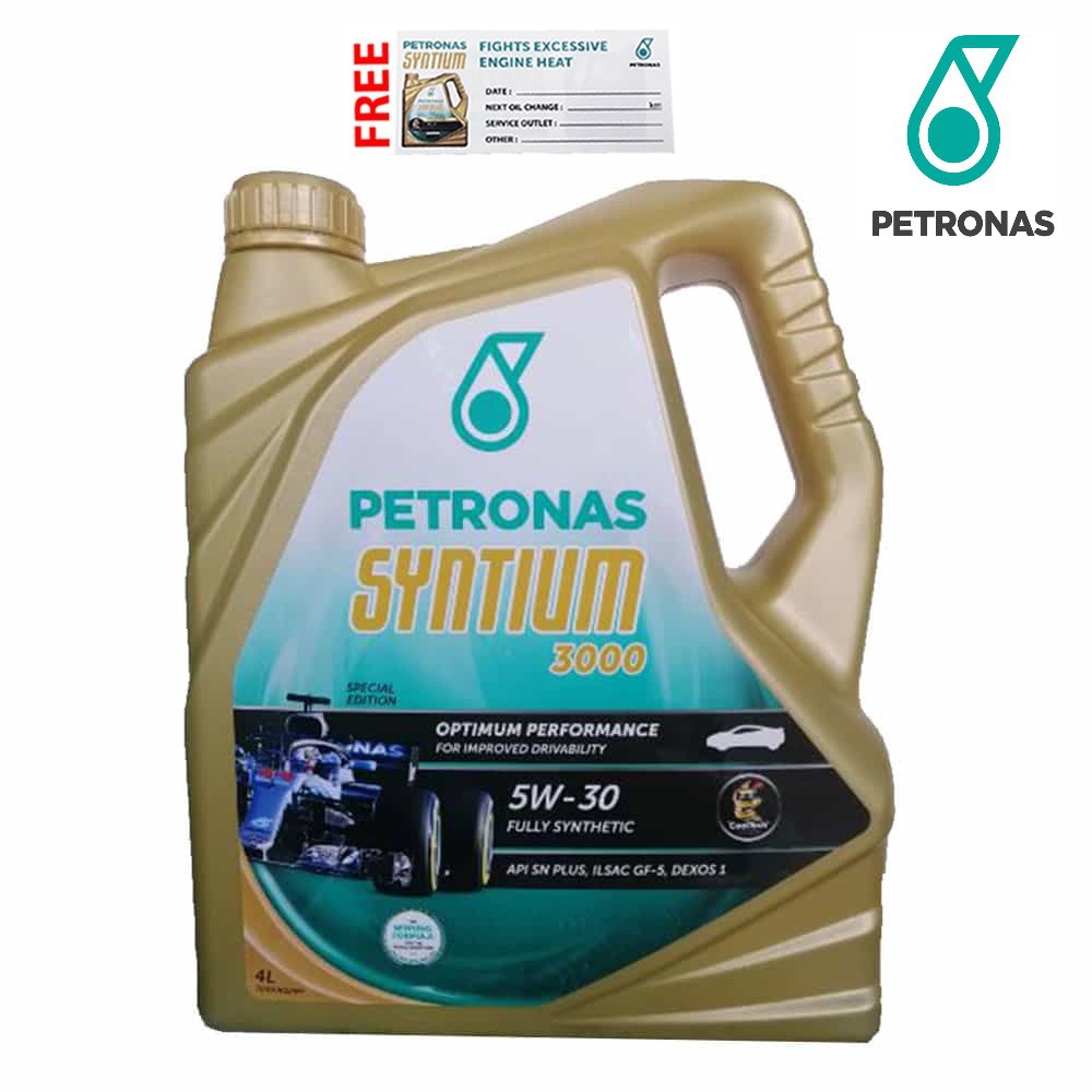 PETRONAS SYNTIUM 3000 FULLY SYNTHETIC SN PLUS 5W-30 4L ENGINE OIL- For ...