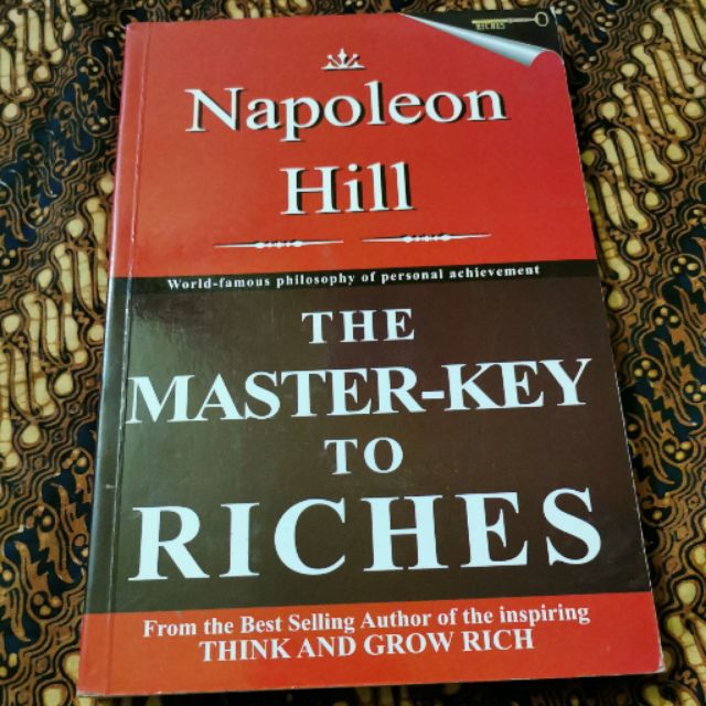 Self Help Book Napoleon Hill The master key to riches Andrew Carnegie ...