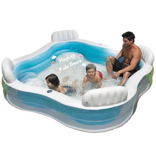 INTEX FAMILY LOUNGE SWIMMING POOL / KOLAM AIR INTEX *FREE INTEX AIR ...
