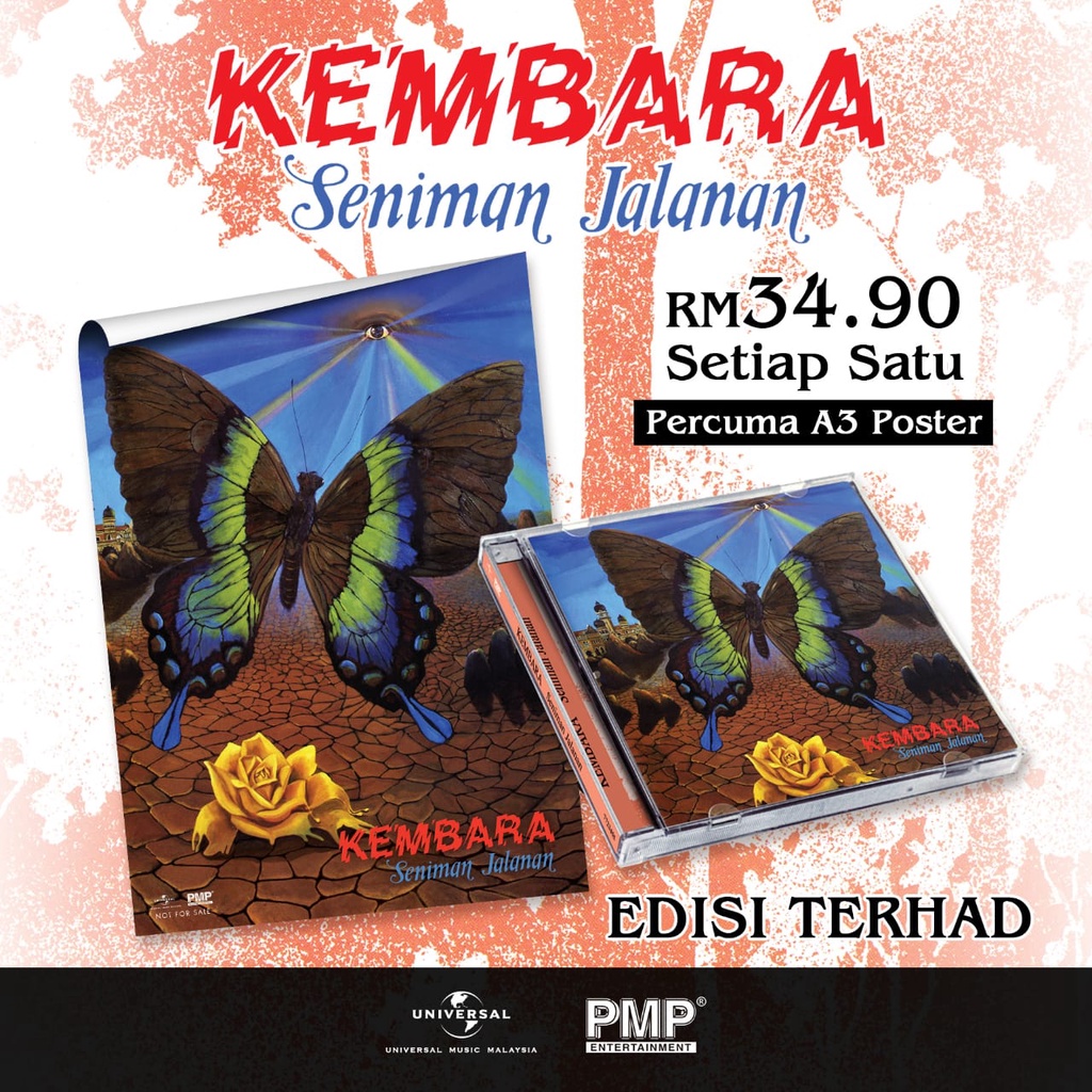 KEMBARA - SENIMAN JALANAN CD MALAY S0NG ( 2022 REISSUED ) FREE POSTER ...