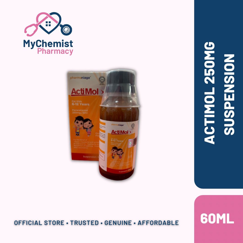 Actimol 250mg Suspension 60ml Orange Flavour (Ubat Demam Kanak-Kanak ...