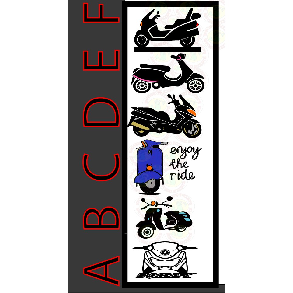 STICKER SKUTER STICKER CUTTING SCOOTER STICKER| MURAH | STOCK BARU ...