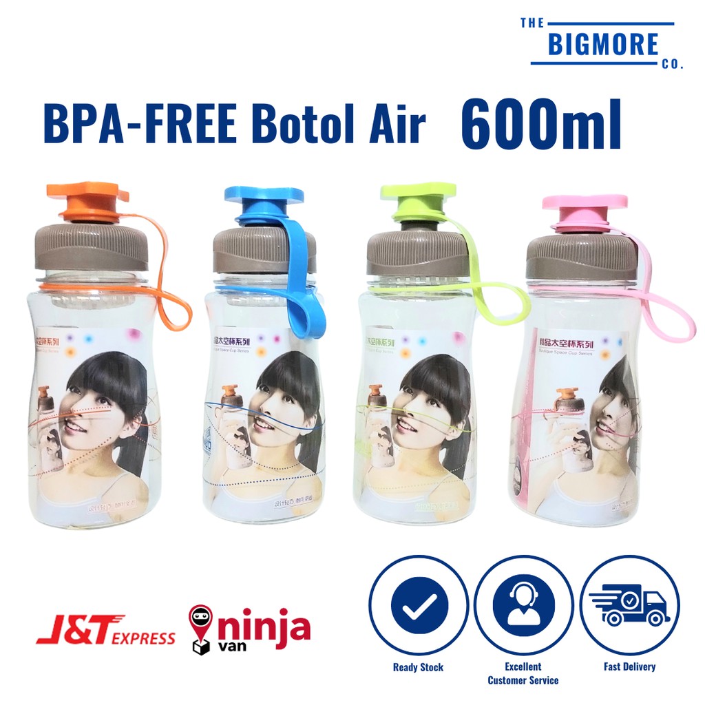 💙Ready Stock💙 600ML Portable Drink Water Bottle Outdoor Sports Smart ...