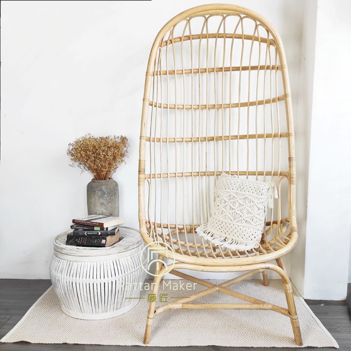 Rattan Fallon Cocoon Chair Handcrafted Designer Preferred Living Room Lounge Chair Rattan Maker Shopee Malaysia