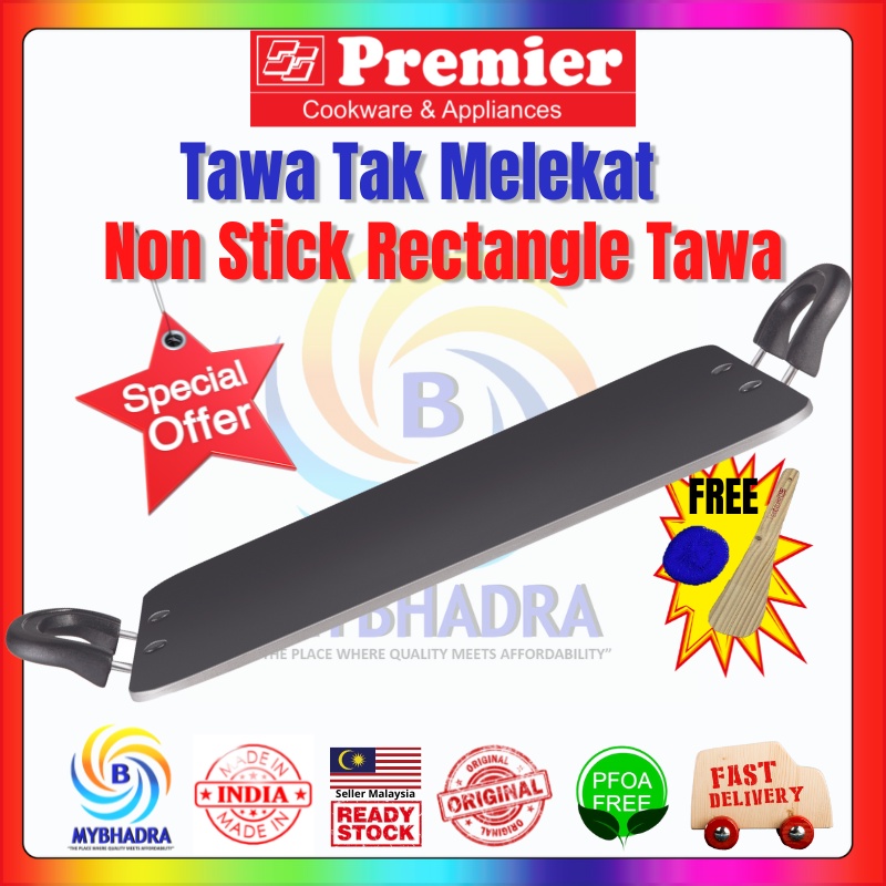 Premier Non Stick Rectangle Tawa 33 cm - Premier Kitchen