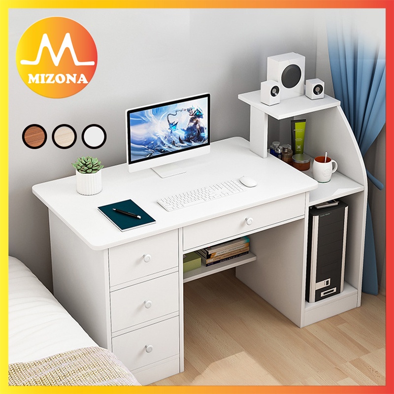 MIZONA Simple 100cm Computer Desk Office Student Study Table Minimalist ...