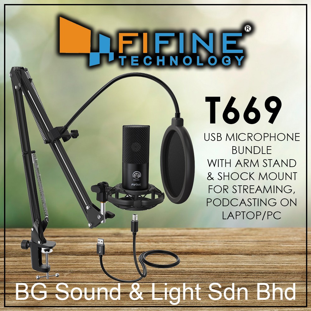 FIFINE T669 Studio Condenser USB Microphone, Computer PC Microphone Kit