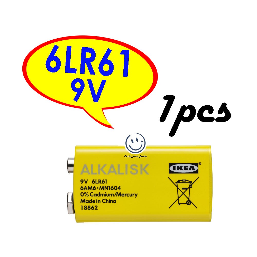 IKEA ALKALISK BATTERY ALKALINE AA , AAA 1.5V , CR2032 3V , 6LR61 9V