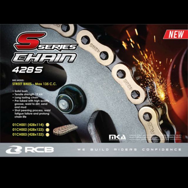 RCB S-SERIES GOLD CHAIN 428SX132L | Shopee Malaysia
