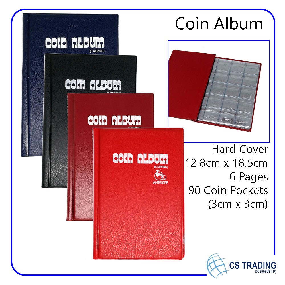 Hard Cover Coin Album (90 Coin Pockets) Shopee Malaysia