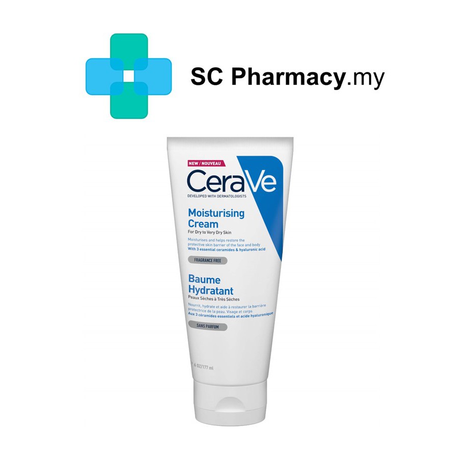 Cerave Moisturizing Cream Dry To Very Dry Skin 177ml Shopee Malaysia