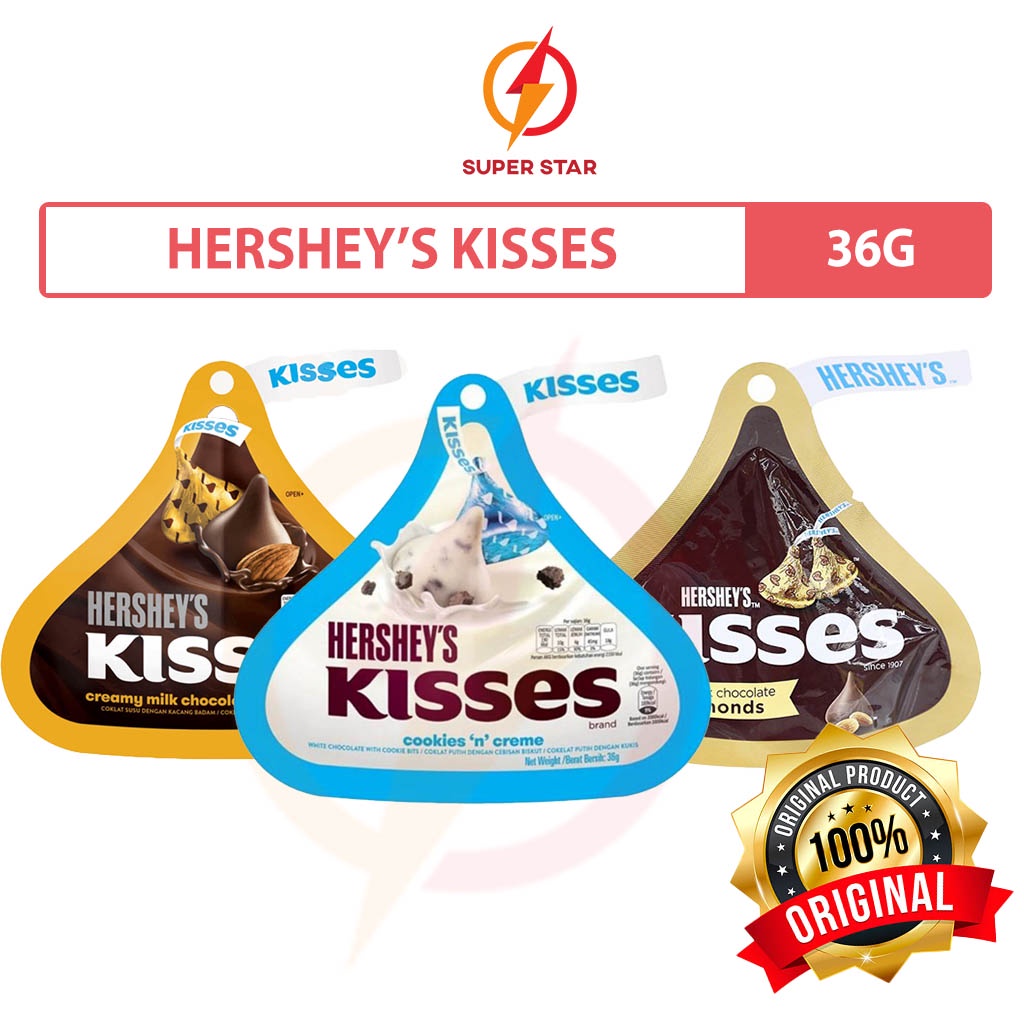 Hershey Kisses Chocolate 36g Shopee Malaysia