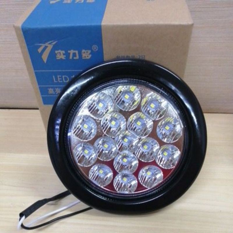 Shiliduo WHITE Light Tail Lamp 24V WHITE 16LEDs Tail Lamp Round For ...