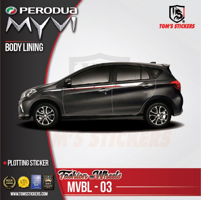 🏁💥MYVI BODY LINING STICKER💥🏁 | Shopee Malaysia