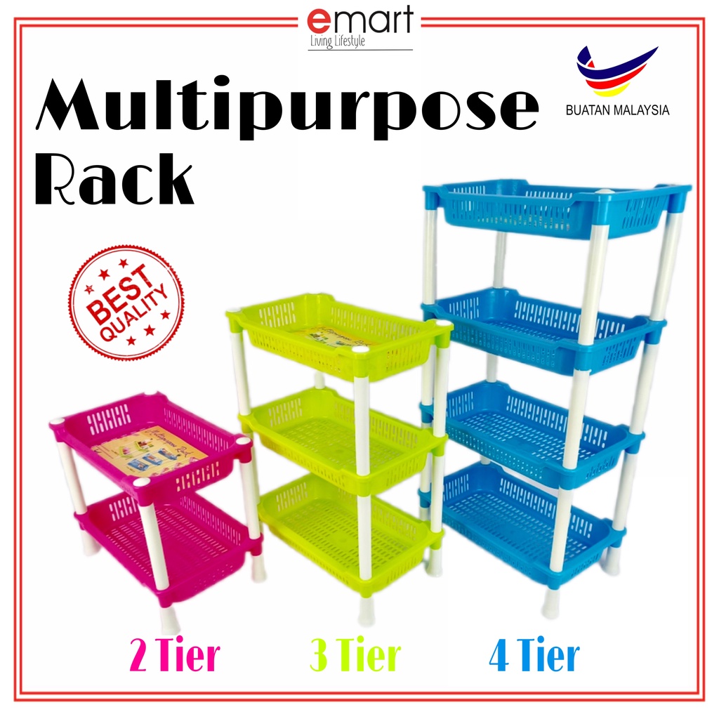 Multipurpose Rack, Small Rack, Rak Serbaguna Kecil [2 Tier, 3 Tier, 4 ...