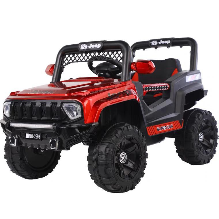 Rechargeable 12V Electric Ride On Car Jeep with Leather seat and remote ...