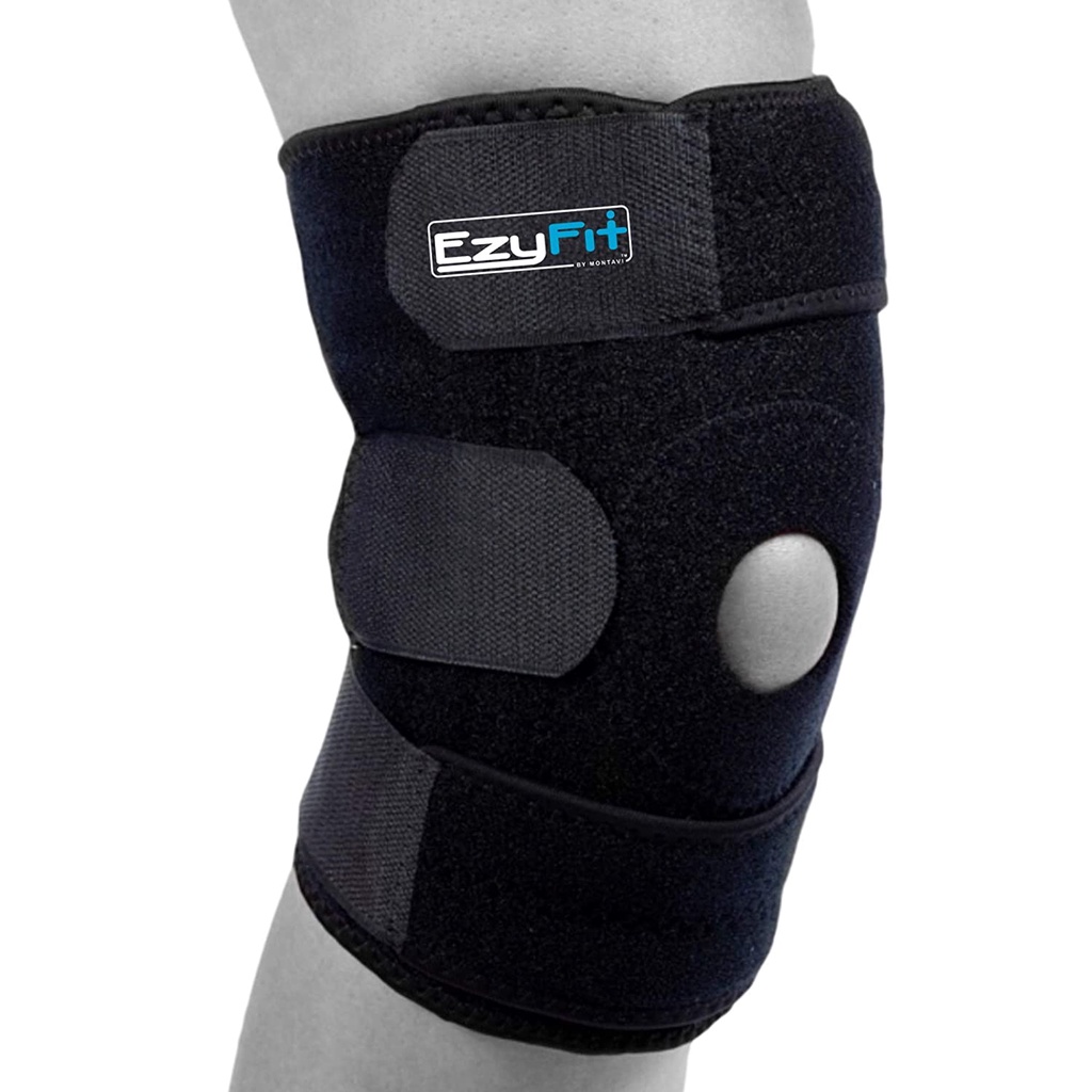 EzyFit Knee Brace Support For Arthritis, ACL, LCL, MCL, Sports Exercise,  Meniscus Tear Injury Recovery - Side Stabilizers Open Patella - Best  Comfort Fit Adjustable Neoprene Wrap - 3 Sizes
