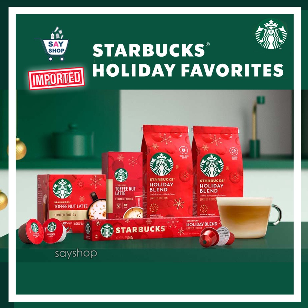 Limited Edition Starbucks Holiday Blend Instant Ground Coffee Flavor