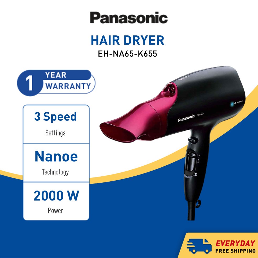 Panasonic Hair Dryer Nanoe Eh-Na65 Moisture Quick Dry Healthy 3 ...