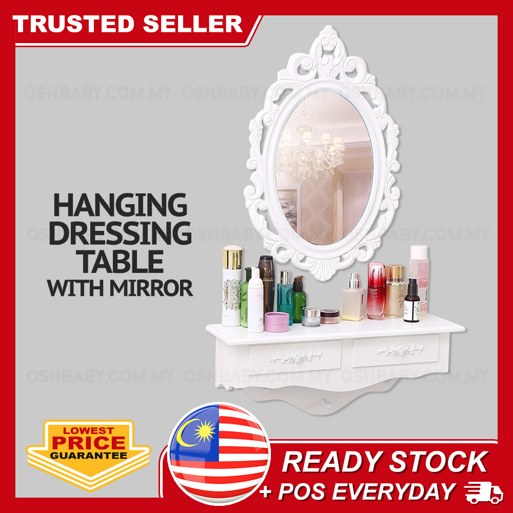 Wall Hanging Dressing Mirror *BorongExpress Shopee Malaysia