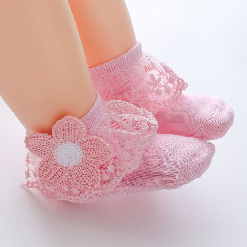 Lace Flower Baby Socks | Winter Spring Cute Princess Soft Cotton Socks