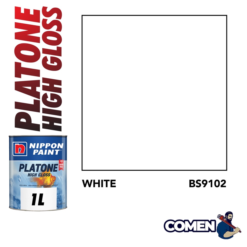 NIPPON PAINT Platone High Gloss 1 Liter Oil-Based Wood Timber Steel ...
