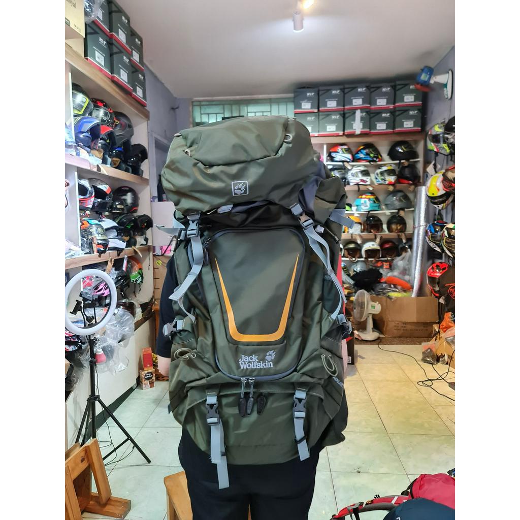 Jack WolfSkin 60L backpack for trekking mountain climbing picnicking hiking with very convenient power assist Shopee Malaysia