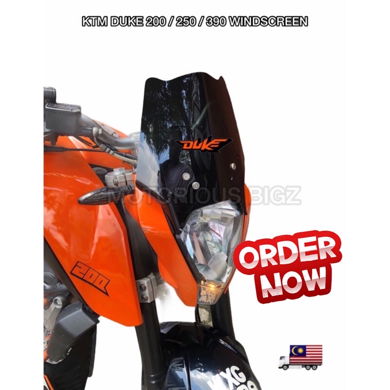 WINDSHIELD KTM DUKE 200 / 250 / 390 VISOR KTM DUKE FAIRING KTM