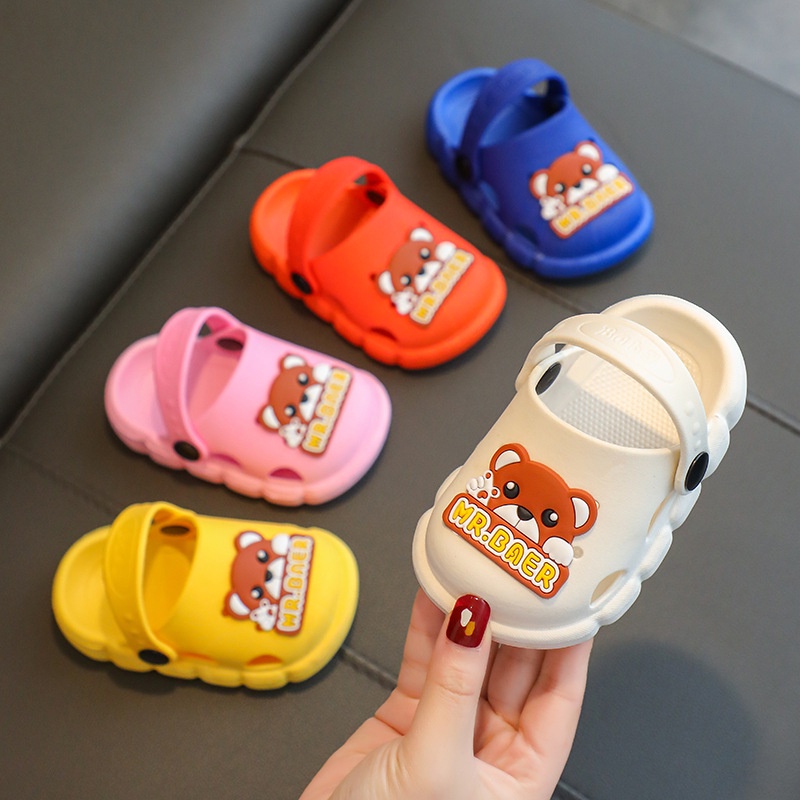 18-35 Baby's Kartun Bear Crocs Shoes Kids Boy Girl Sandals Casual ...