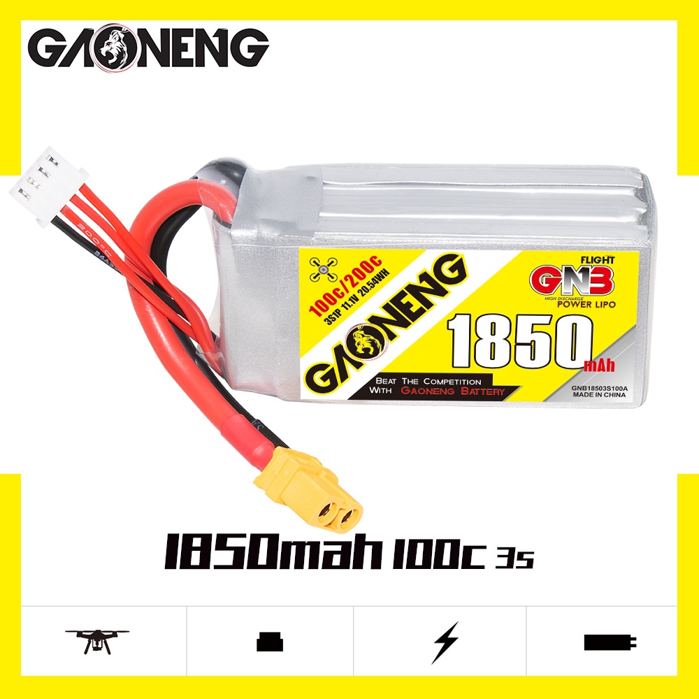 Official Warranty 30 Days Gnb18503s100agnb Gaoneng 3s 1850mah 111v 100c Xt60 Lipo Battery Rc 5464