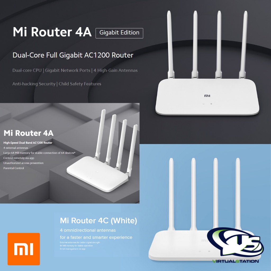Xiaomi Mi Router 4A Gigabit 4A 4C | Shopee Malaysia