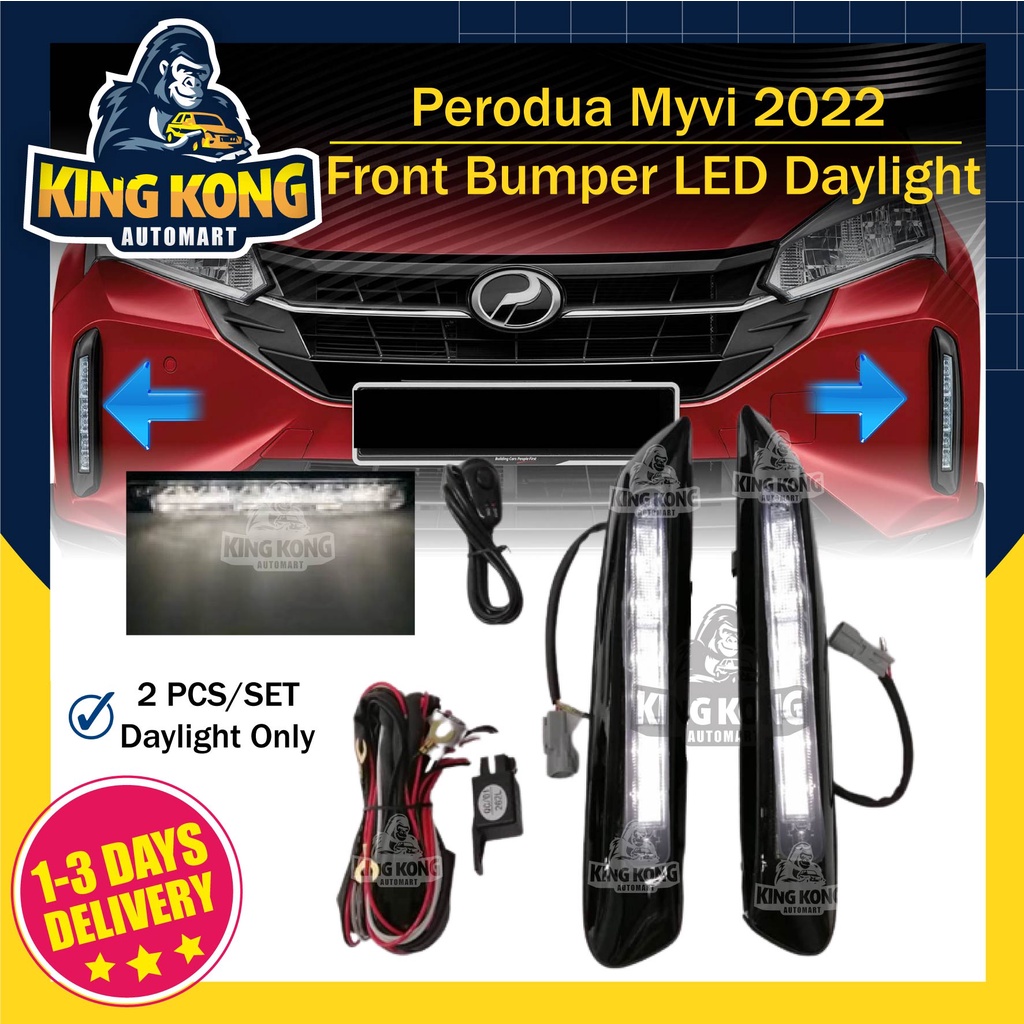 PERODUA MYVI 2022 MYVI NEW OEM FRONT BUMPER LED DAYLIGHT LED DAYTIME