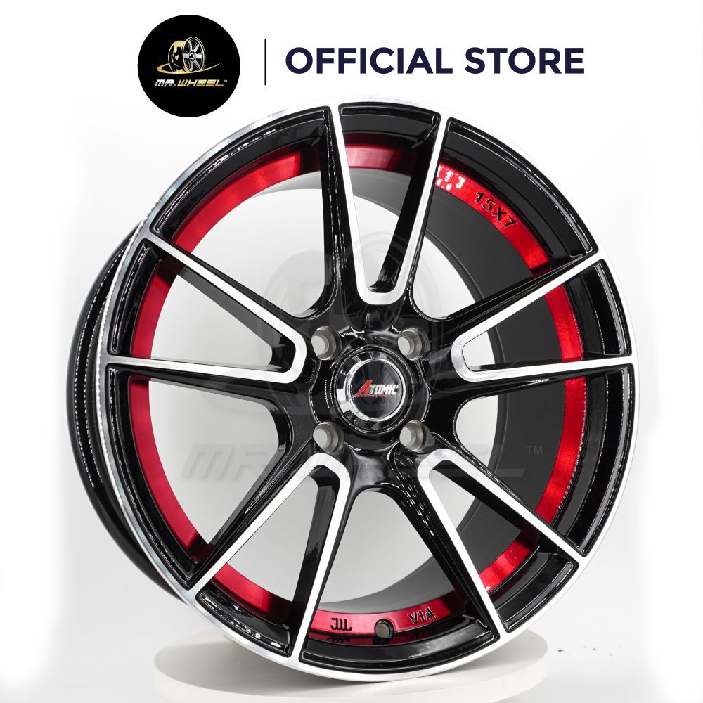 New Sport Rim ATOMIC ATM-521 15x7 4x100 ET35 Matt Black Machine Face ...
