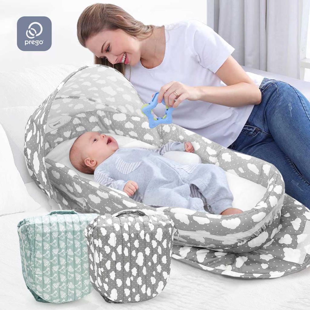 Prego Baby Mattress Infant Travel Bassinet Side Sleeper Bed Newborn Foldable Travel Mattress Portable Snuggler For Baby Shopee Malaysia