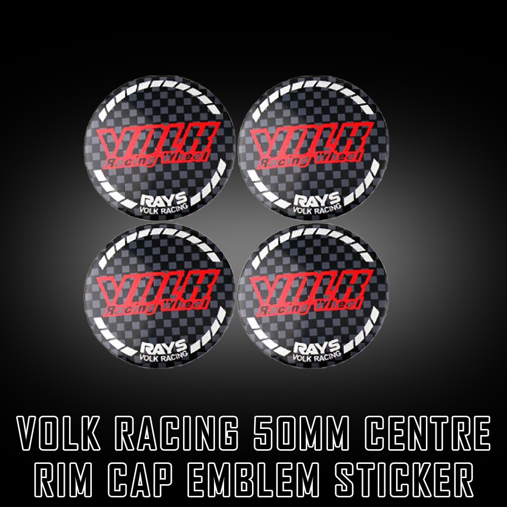 🔥4pcsx50mm Volk Racing Center Rim Cap Car Emblem Sticker🔥Rays TE37 CE28 ...