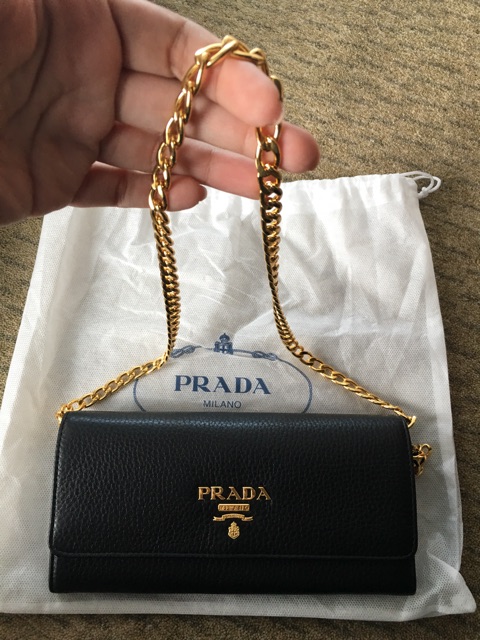 Prada Vitello Move Wallet on Chain Bag (SHF-19357) – LuxeDH