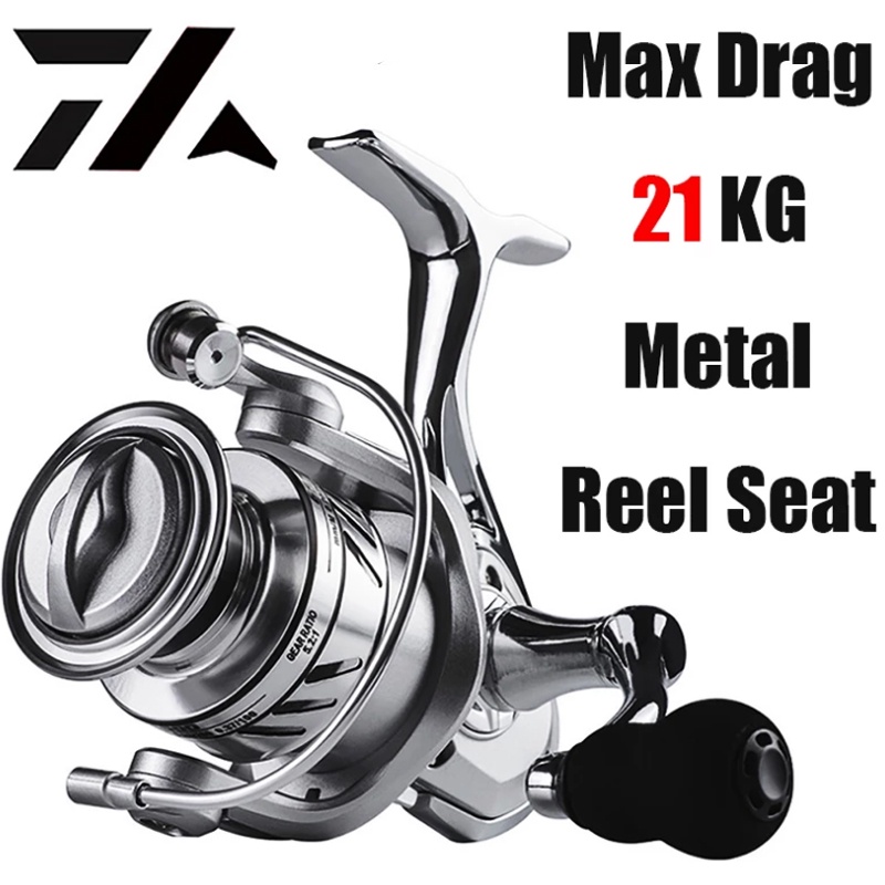 5.2:1 Ratio High Speed Spinning Reel Metal Spool Max Drag 21KG