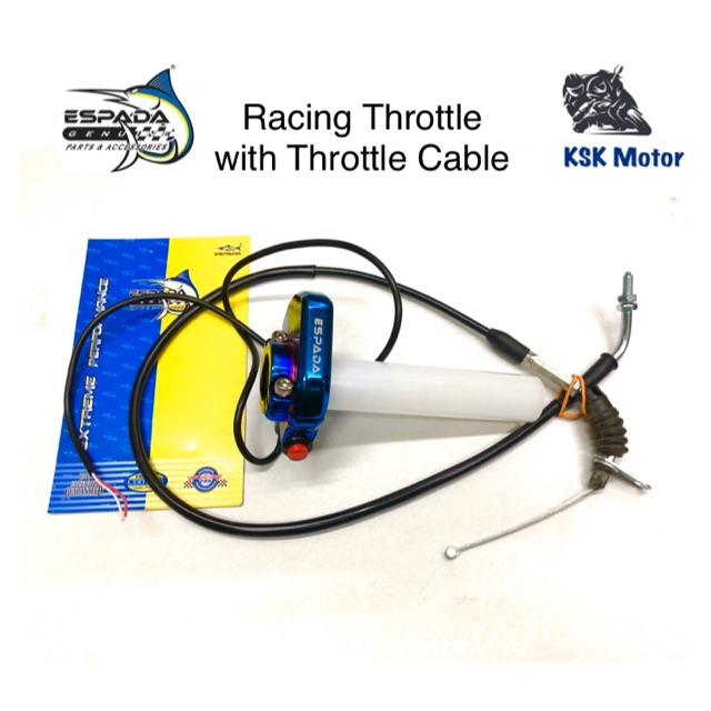 Racing Throttle Titanium with throttle cable ESPADA Complete Set ...